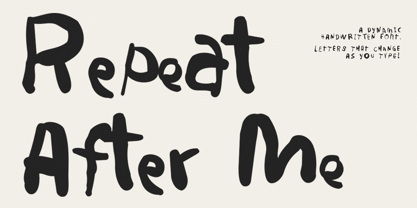 Repeat After Me Font Poster 1