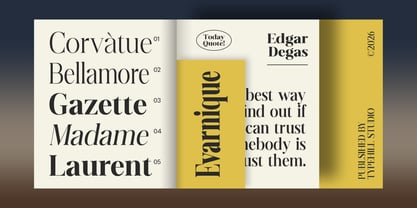 Evarnique Font Poster 5