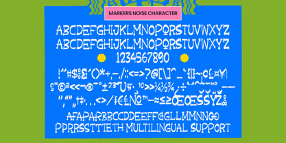 Markers Noise Font Poster 10