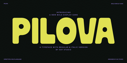 Pilova Font Poster 1