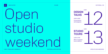 Neue Alter Font Poster 2