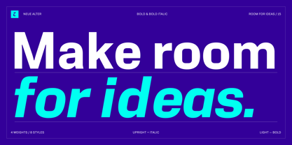 Neue Alter Font Poster 15
