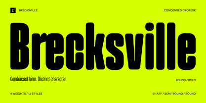Brecksville Font Poster 1