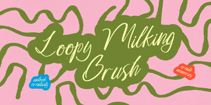 Loopy Milking Brush Font Poster 1