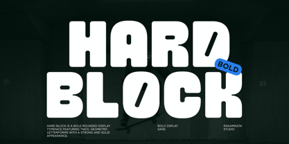 Hard Block Font Poster 1