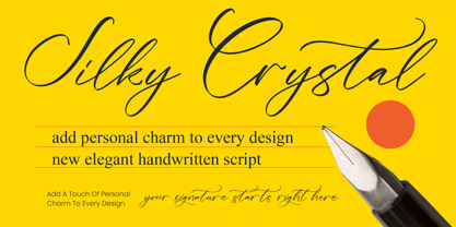 Silky Crystal Font Poster 1
