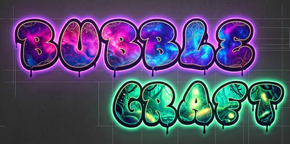 Bubble Graft Font Poster 4