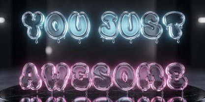 Bubble Graft Font Poster 5