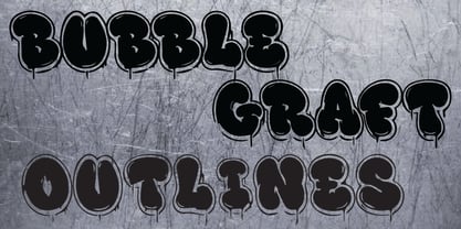 Bubble Graft Font Poster 2