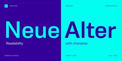 Neue Alter Font Poster 1