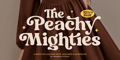 Peachy Mighties Font Poster 1