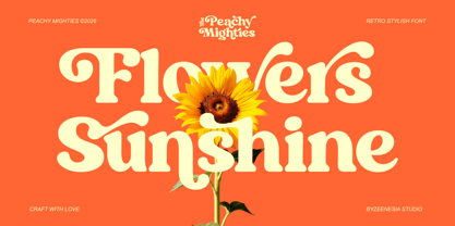 Peachy Mighties Font Poster 7