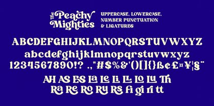 Peachy Mighties Font Poster 8