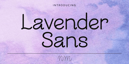 Nm Lavender Sans Font Poster 1