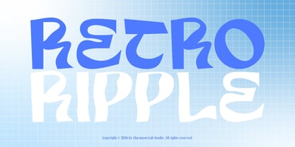 Retro Ripple Font Poster 1