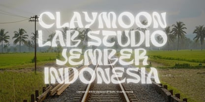 Retro Ripple Font Poster 3