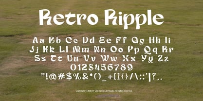 Retro Ripple Font Poster 2