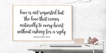 Kerling Script Font Poster 6