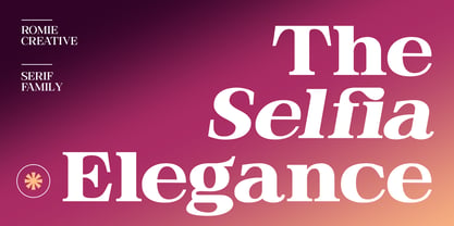 The Selfia Elegance Font Poster 1