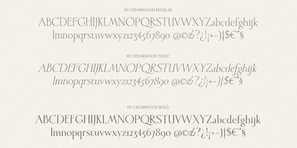 HV Cedarwood Font Poster 15