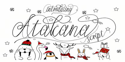 Atakana script Font Poster 1