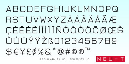 Neu T Font Poster 2