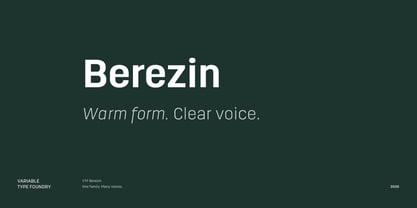 VTF Berezin Font Poster 1
