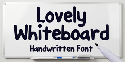Lovely Whiteboard Font Poster 1