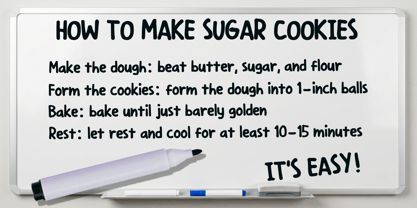 Lovely Whiteboard Font Poster 3