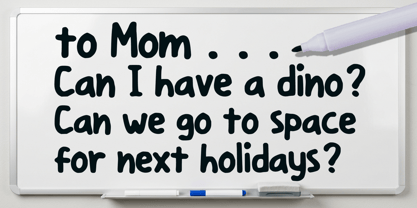 Lovely Whiteboard Font Poster 2