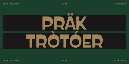 PRAK Trotoer Font Poster 1