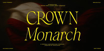 Crown Monarch Font Poster 1