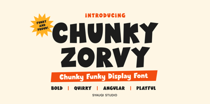 Chunky Zorvy Font Poster 1