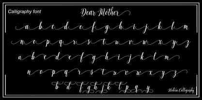Dear mother Font Poster 4