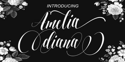 Amelia diana Font Poster 1