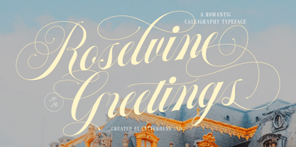 Roselvine Greetings Font Poster 1