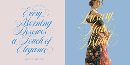 Roselvine Greetings Font Poster 8