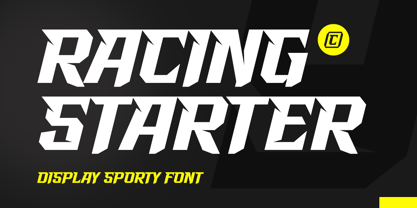 Racing Starter Font Poster 1