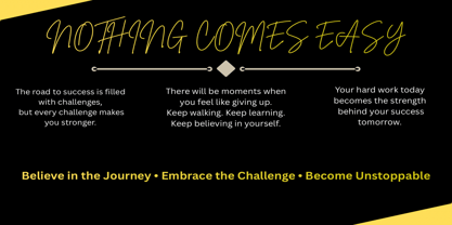 Nothing Comes Easy Font Poster 5