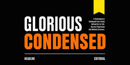 Glorious Condensed Font Poster 1