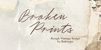 Broken Prints Font Poster 1