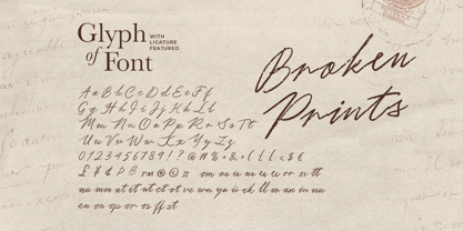Broken Prints Font Poster 9