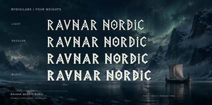 Ravnar Nordic Runic Font Poster 5