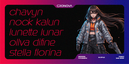 Cronova Font Poster 9