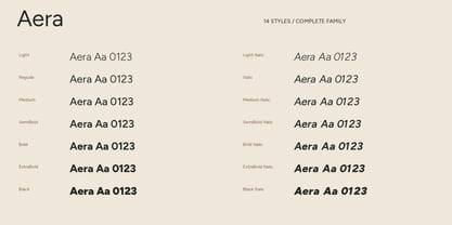 Aera Font Poster 6