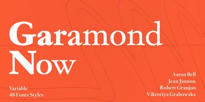 Garamond Now Variable Font Poster 1