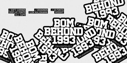 Bombehond 1993 Font Poster 1
