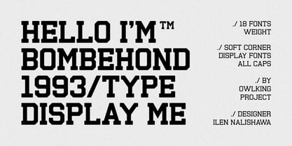 Bombehond 1993 Font Poster 2