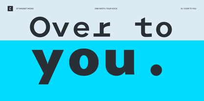 OT Magnet Mono Font Poster 14