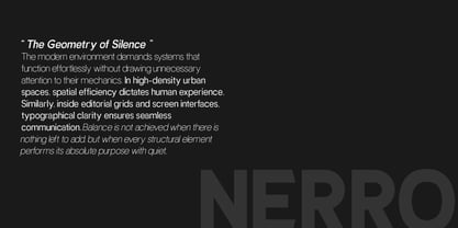 Nerro Font Poster 6